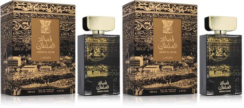 Lattafa Perfumes Qasaed Al Sultan for Unisex Eau de Parfum Spray, 3.4 Ounce (Pack of 2)