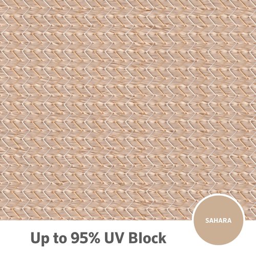 Coolaroo Coolhaven Shade Sail Kit - 95% UV Block Breathable Outdoor Sun Shade with Stainless Steel Hardware for Patio, Deck, Garden, or Pool, 18 ft Triangle, Sahara