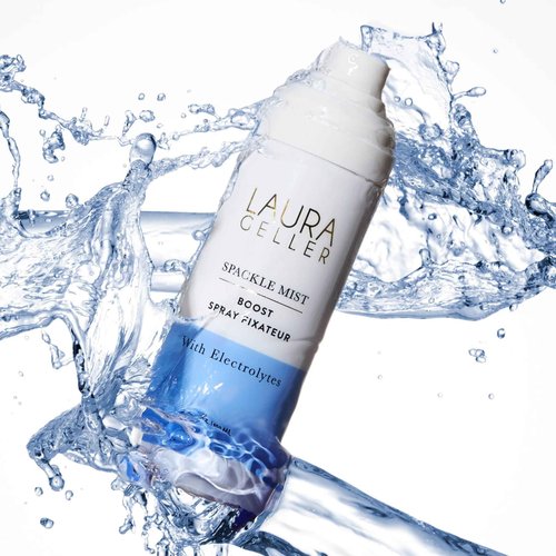 LAURA GELLER NEW YORK Prime-n-Set Duo: Spackle Primer + Spackle Mist Boost Setting Spray with Electrolytes (01 Champagne Glow + Electrolytes, 5.0 Fl Oz)