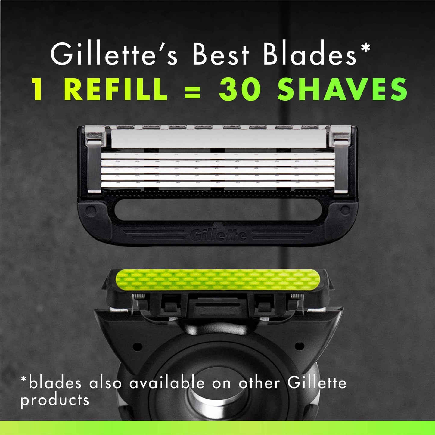 GilletteLabs Razor Blade Refills, 12ct Razor Cartridges, Razor Refills for Men Compatible with GilletteLabs Exfoliating Bar Razor and Heated Razor
