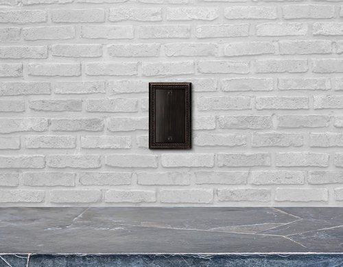 Henne Bery Sunken Pearls Heavy Duty Decorative Wall Plate Switch Plate Outlet Cover (Single Blank, 2 Pack, Aged Bronze)