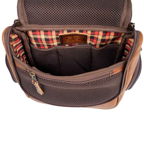 STS Ranchwear Men's Tucson Hanging Shave Kit, Multi-Pocket Genuine Leather Travel Toiletry Dopp Kit Organizer Bag, STS30310