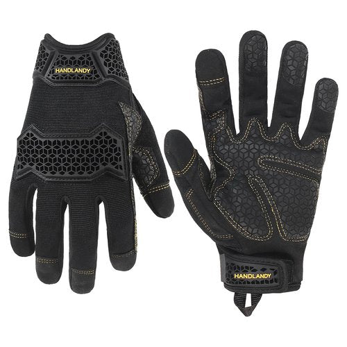 HANDLANDY Flexible Tactical Gloves for Men Women, Grip Motorcycle Airsoft Shooting Gloves, Utility Mechanics Outdoor Work Gloves