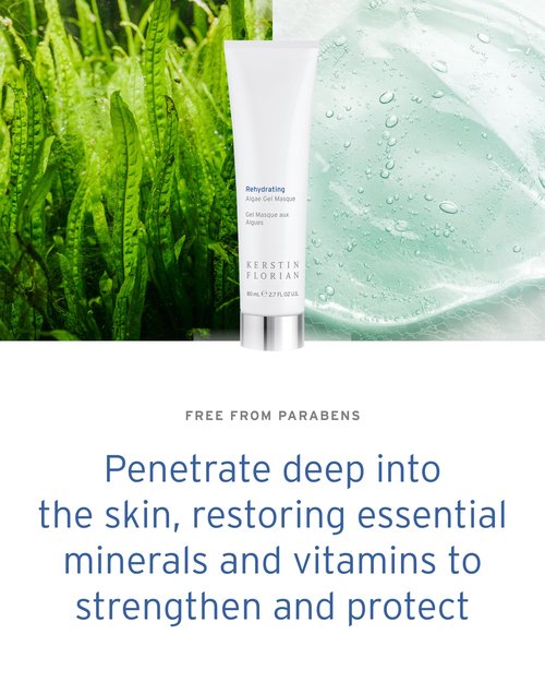 Kerstin Florian Rehydrating Algae Gel Masque | Hydrating Face Mask for Dry Skin | Clarifies & Nourishes with Plant Extracts | 2.7 fl oz