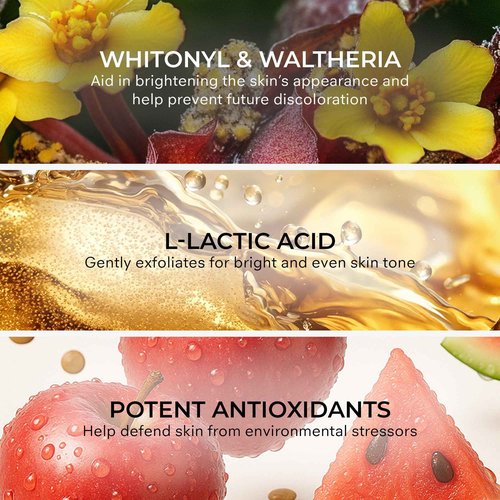 COSMEDIX Simply Brilliant 24/7 Brightening Face Serum - Exfoliating Facial Serum for Fine Lines, Wrinkles & Uneven Skin Tone - Gentle Firming Skincare for Brighter-Looking Skin & Natural Glow