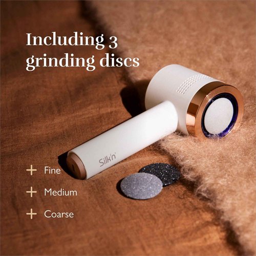 Silk'n Electric Callus Remover - Vacupedi - Foot Callus Remover with Vacuum System and 3 Grinding Discs - Cordless Rechargable Pedicure Tool USB-C - Rose Gold