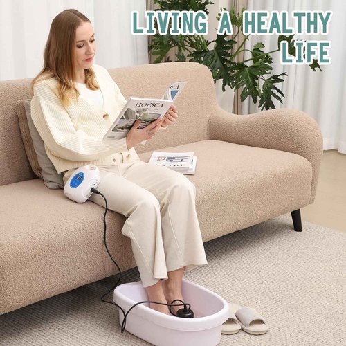 Upgrade Ionic Foot Bath Detox Machine - Ionic Detox Foot Bath, Foot Detox Machine, Touch ON/OFF, LCD & Timer for Home Use Beauty Salon with Tub (2 Arrays,10 Tub Liners)