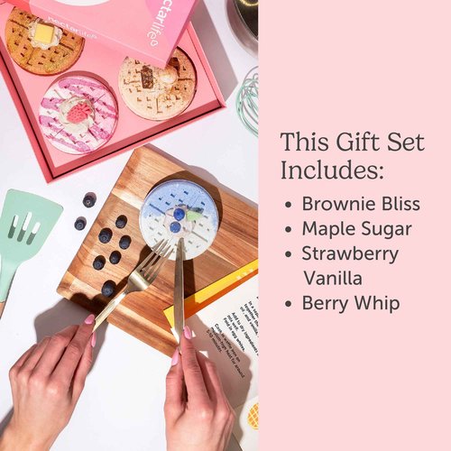 Waffle Bath Bomb Gift Set, Bubble Bath Bath Bomb, Soothing Bath Bomb for Kids, Handmade Bath Bombs, Fizz Bombs for Spa Baths, Valentine's Gift for Women and Teens