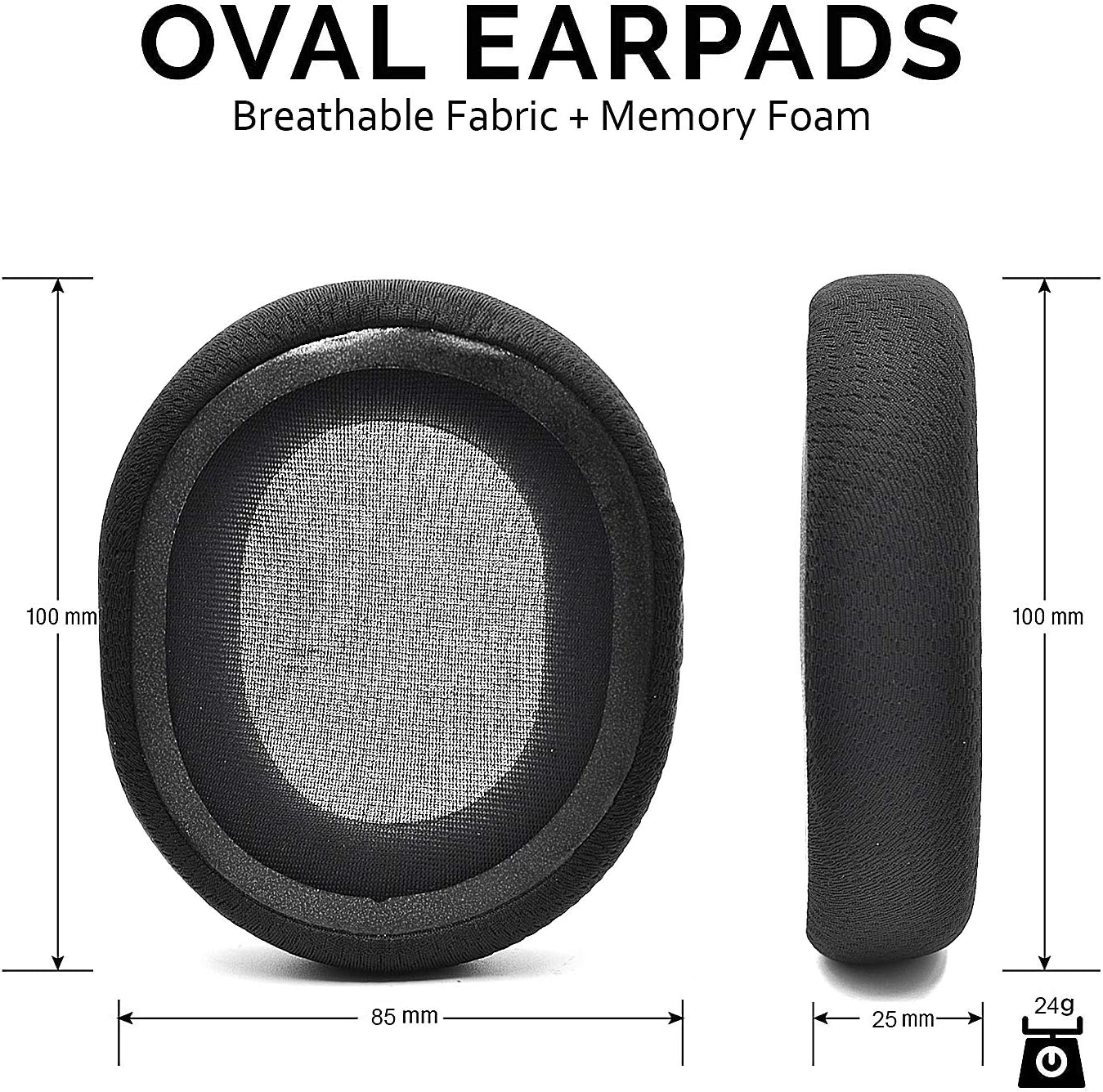 Arctis 3/5 / 7/9 Replacement Black Fabric Ear Pads Cushion Compatible with SteelSeries Arctis 3 / Arctis 5 / Arctis 7 Arctis 9 / Arctis 1 / Arctis pro Lossless Wireless Gaming Headset Headphone