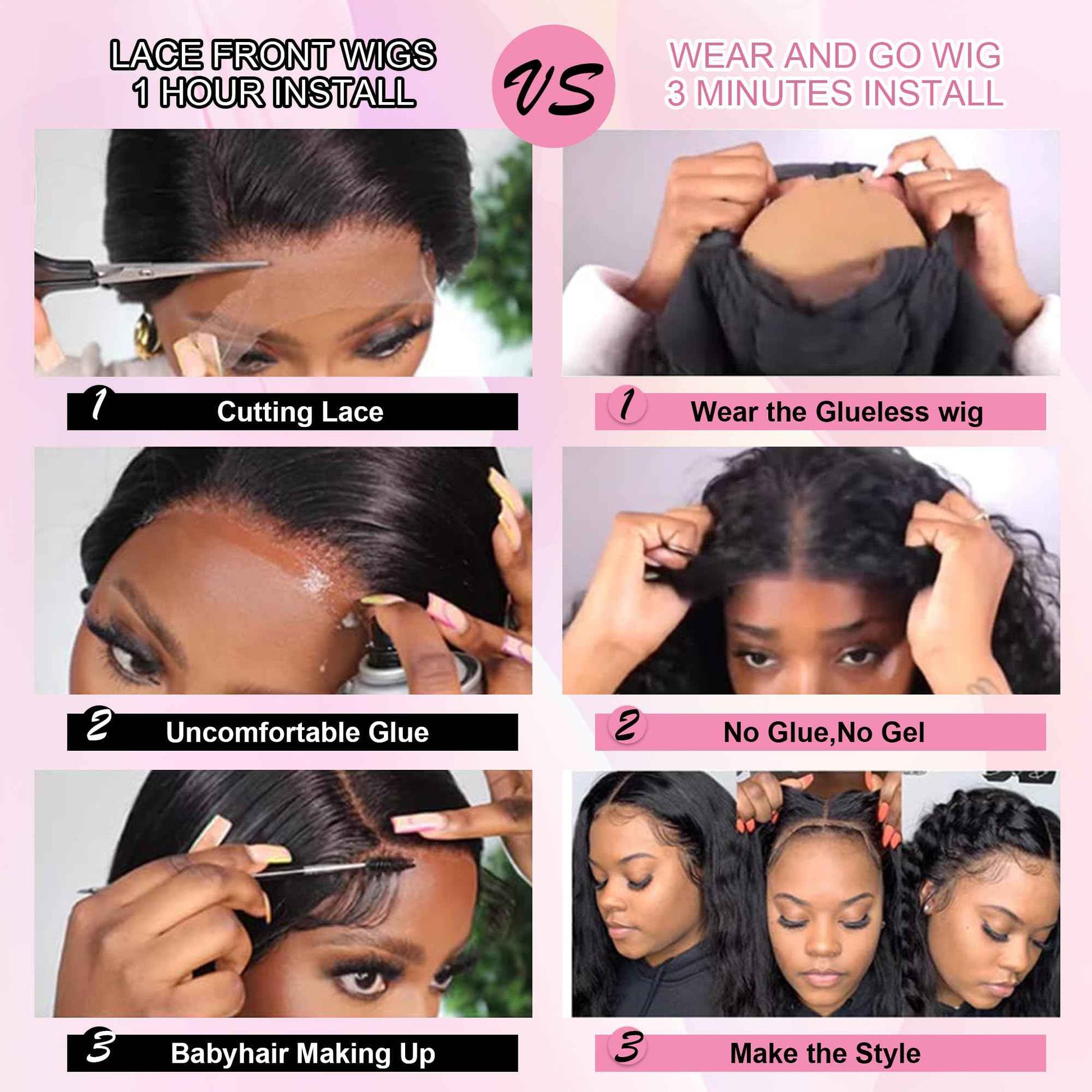 26 Inch Wear and Go Glueless Wigs Human Hair Pre Cut 200% Density Water Wave 5x5 HD Lace Closure Wigs Human Hair with Baby Hair Pre Plucked Natural Hairline Wet and Wavy Wig for Women