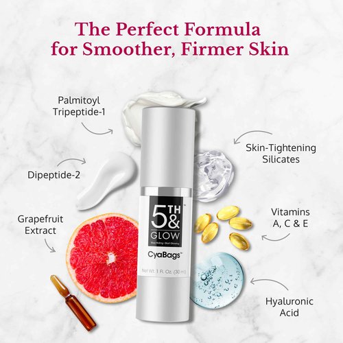 5th & Glow Youthful Beauty Bundle - CyaBags Line Smoother for Instant Skin Transformation + Miracle Lash Enhancing Serum for Stronger, Thicker Lashes - Confidence Boosting Daily Routine