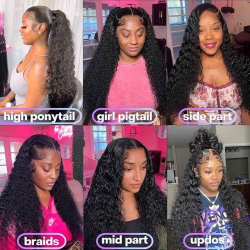 Water Wave Human Hair Bundles 18 20 22 Inch 12A 100% Unprocessed Remy Wet And Wavy Bundles Human Hair Brazilian Curly Wave Bundles Water Wave Bundles Full And Thick Black Color