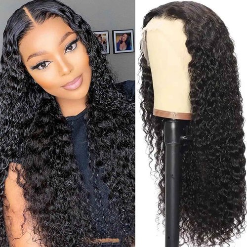 ALYOGA 13x6 Water Wave Lace Front Wigs Human Hair 180 Density Pre Plucked with Baby Hair Water Wave Wigs for Women Glueless Natural Color 22 inch