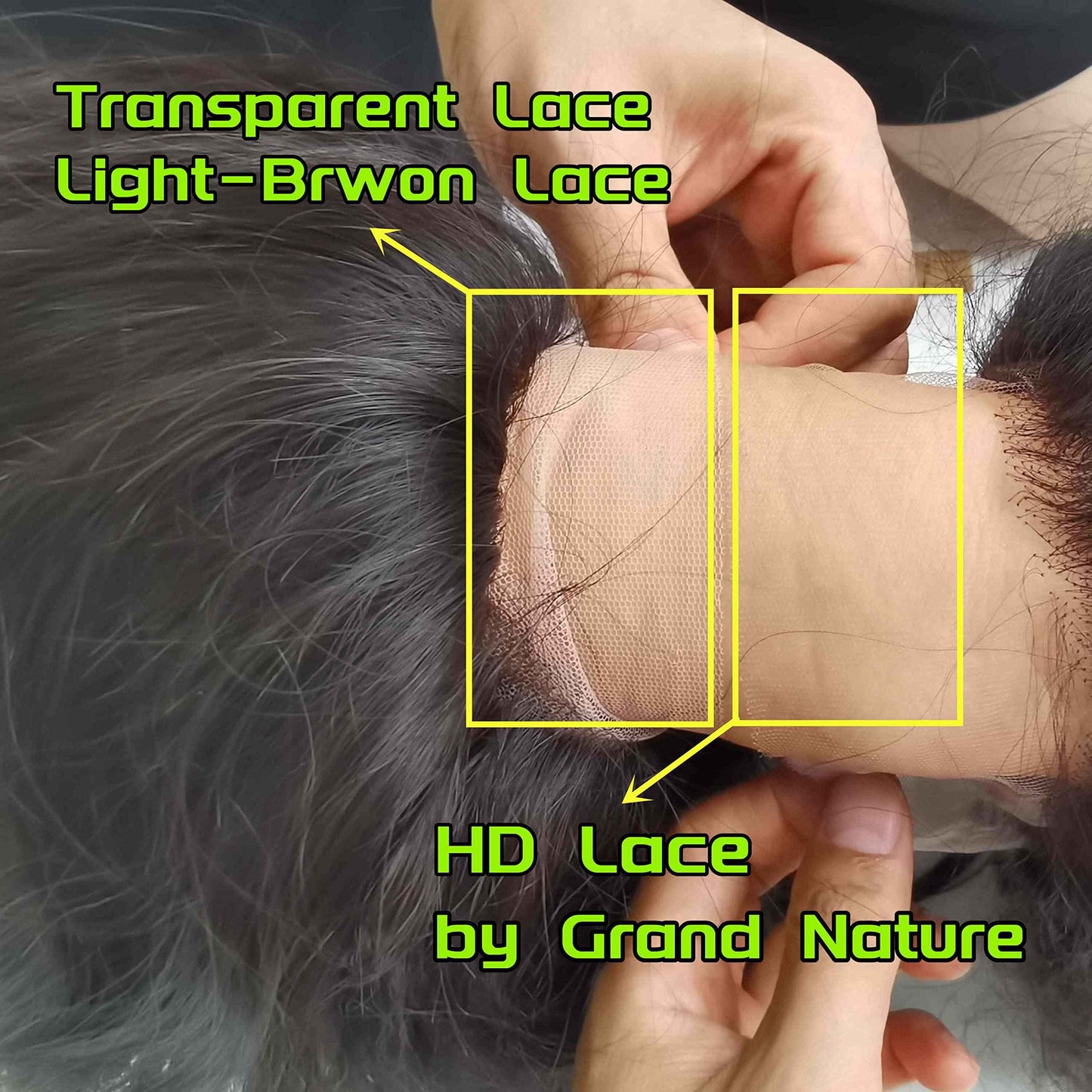 Grand Nature HD Lace Frontal Closure - 13x6, 5x5 Body Wave, 4x4 Straight, 13x4 Frontal