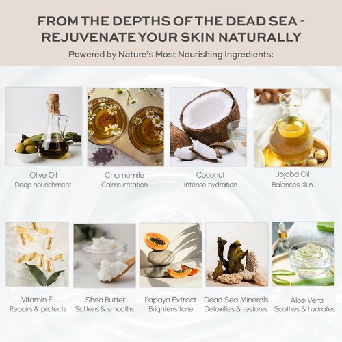 Arianna Skincare Ultra Rich Mineral Body Butter Dead Sea Body Butter For Dry Skin Repair Rich Vegan Hydrating Moisturizer (Milk & Honey)