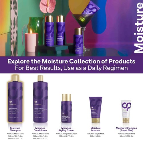 ColorProof Moisture Shampoo 32 Fl. Oz. Hydrating Sulfate-Free Shampoo for Color-Treated Hair, Mojito Mint Scent