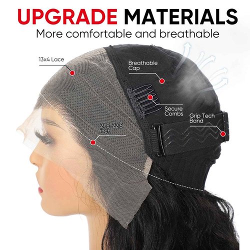 CrownGlory Loose Deep Wave Lace Front Wigs Human Hair Pre Plucked 13X4 Transparent Loose Wave Wig with Baby Hair for Women(Natural Color, 30 Inch)