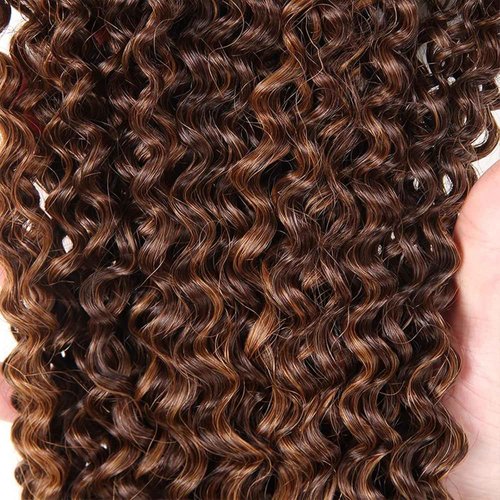 Condescension Human Hair Bundles 26 28 30 Inch Chocolate Brown P4/30 Jerry Curly Bundles Human Hair 100% Unprocessed Soft Sewn In Hair with Double Weft for Black Women