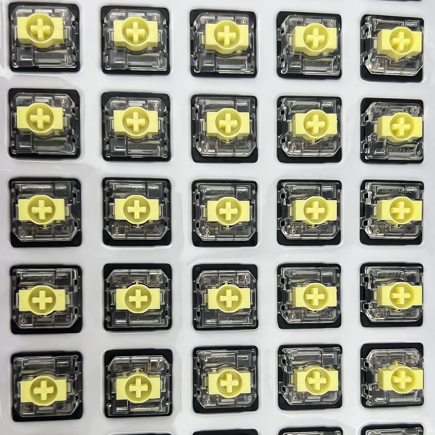 Zhouwang Gateron KS-33 Low Profile 2.0 Jade Tactile Keyboard Switches,Light Green 3-Pin 65gf RGB LED Factory Pre-lubed for MX Mechanical Keyboard(45Pcs)