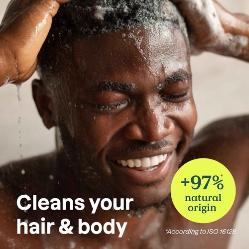 ATTITUDE 2in1 Shampoo and Body Wash, EWG Verified, Plant and Mineral-Based, Vegan Personal Care Products, Black Willow and Aspen, 16 Fl Oz (Pack of 6)