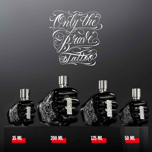 Diesel Only the Brave Tattoo Eau de Toilette Spray Cologne for Men, 1.7 Fl. Oz.