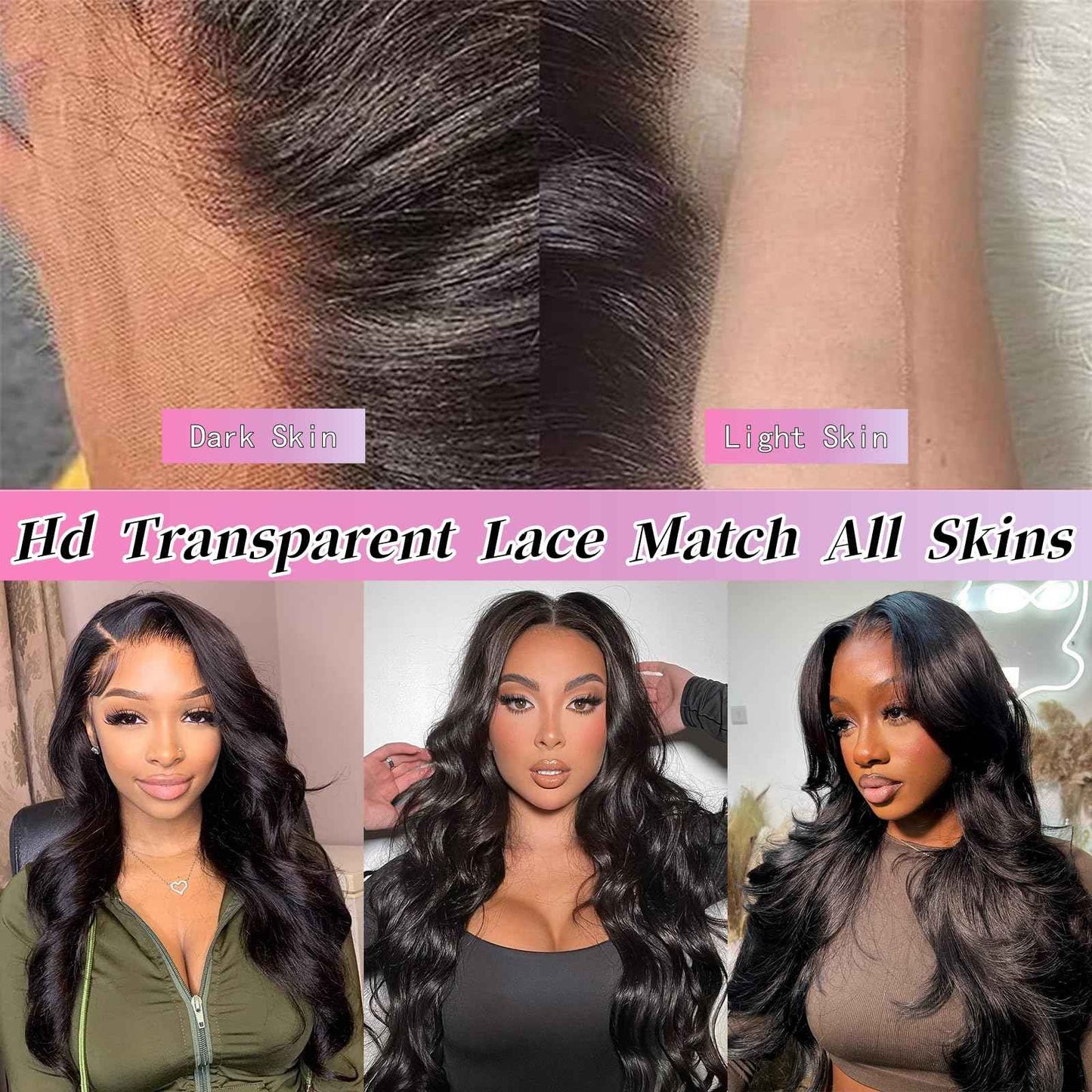 30 Inch Body Wave Lace Front Wigs Human Hair Wigs for Women 13x6 HD Lace Front Wigs Human Hair 200 Density Glueless Body Wave Wig Lace Frontal Wigs Pre Plucked Natural Black