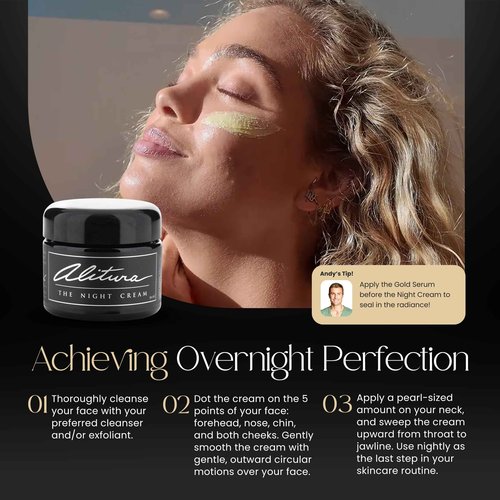 Alitura Hyaluronic Acid Anti-Aging Night Cream – Hydrating Face Moisturizer with 10% Hyaluronic Acid & Superfoods – Wrinkle Cream for Women & Men – Anti-Wrinkle Night Cream for Radiant, Youthful Skin