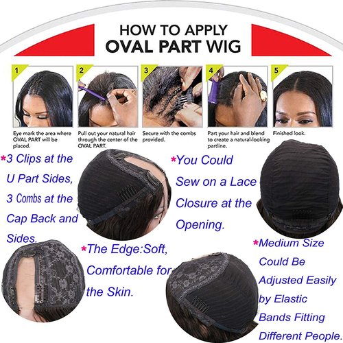 Voloria Laft U Part Human Hair Wigs Natural Color Body Wavy Style Lace Front Wig with Baby Hair 180% Density 12inch