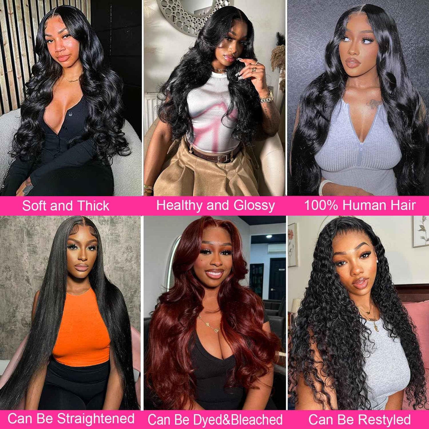 16A Human Hair Bundles 12 14 16 Inch Body Wave 300g Unprocessed Brazilian Virgin Hair 3 Bundles Deals Human Hair Extensions Quick Weave Human Hair Natural Black Color