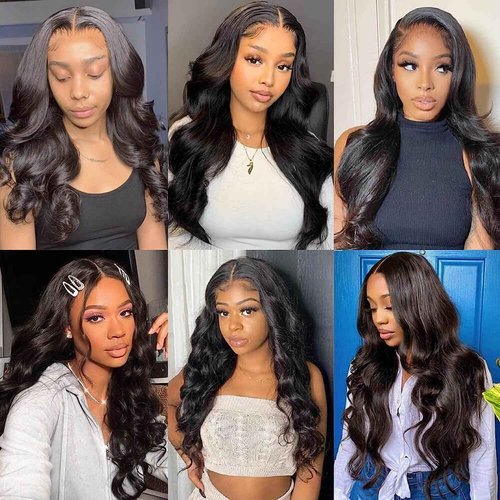 Body Wave Human Hair Bundles 20 22 24 Inch Brazilian 12A Body Wave 3 Bundles Human Hair Weave Bundles 100% Unprocessed Human Hair Extensions Virgin Hair Natural Black