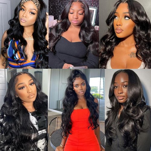 6x6 Closure Body Wave Hd Transparent Lace With Pre Plucked Baby Hair Human Hair High Density Unprocessed Brazilian Virgin Hair 10A Grade Natural Black 22 Inch For Woman