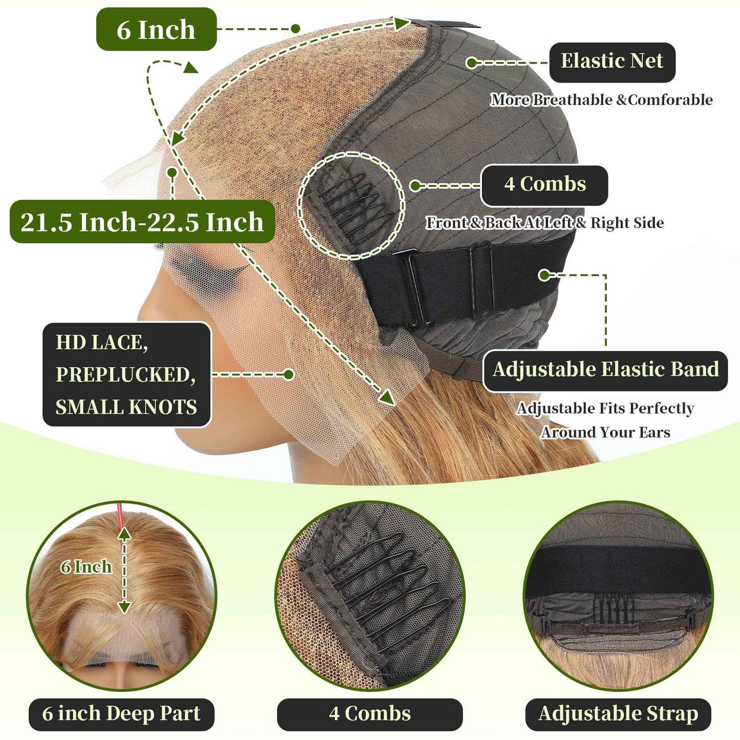 27 Honey Blonde Wig Human Hair 13x6 22 Inch Long Wigs for Women, Loose Body Wave Blonde 13x6 HD Lace Front Wigs Human Hair Pre Plucked 180 Density, 12A 100% Real Virgin Remy Brazilian Wigs Human Hair