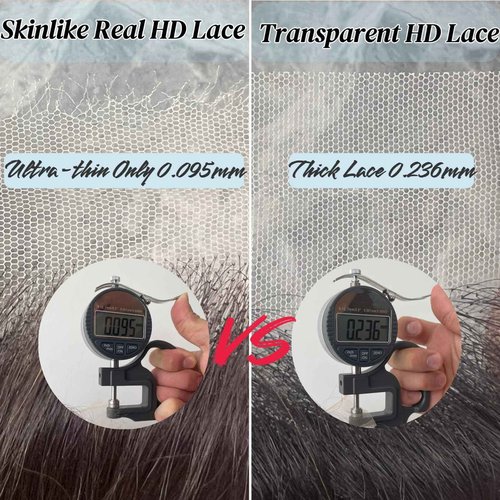 5x5 SKINLIKE 100% Real HD Lace Closure Body Wave Human Hair Closure 0.095mm Ultra-thin Invisible Swiss HD Lace Closure Pre Plucked Small Single Knots Brazilian Virgin Human Hair Closure 22inch