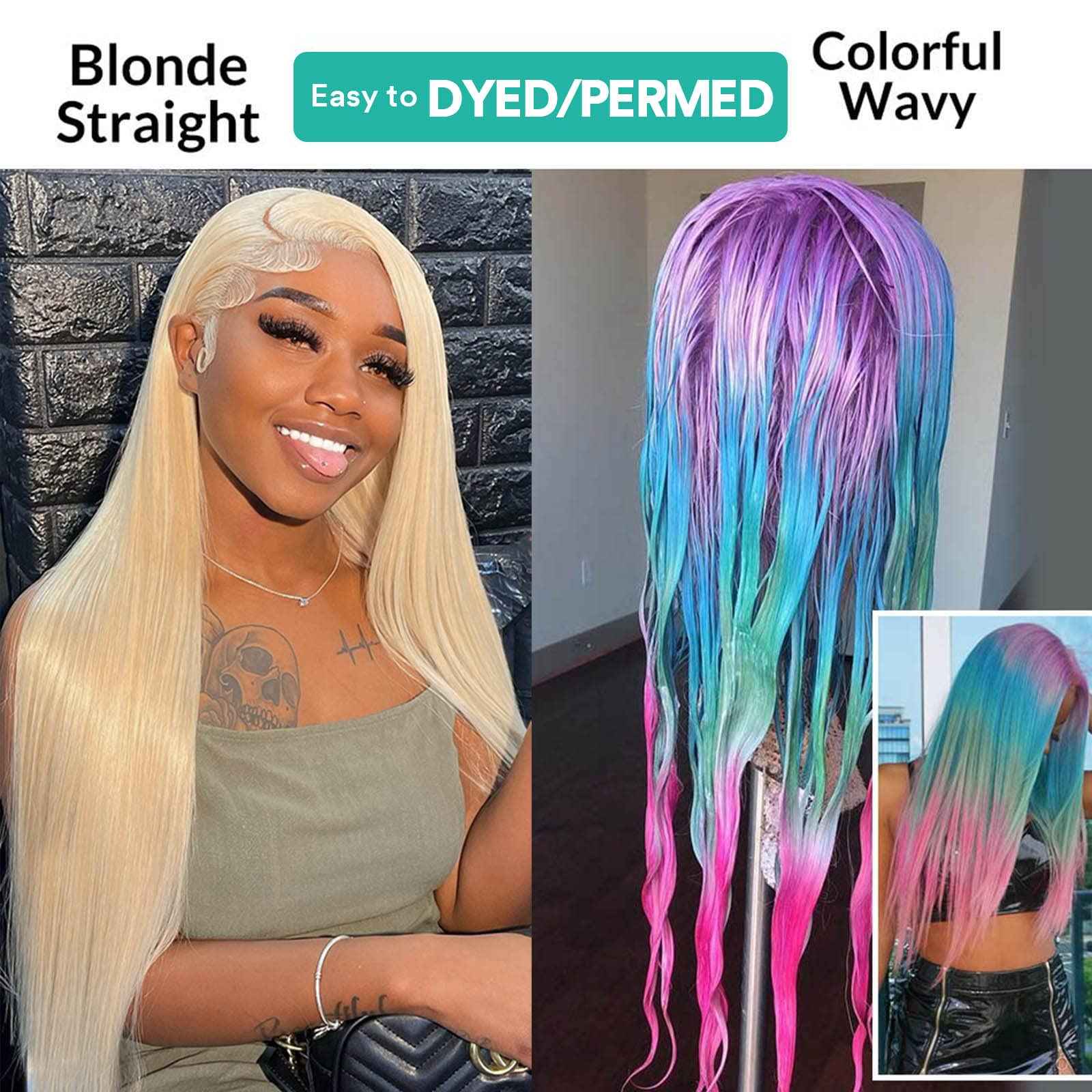 HOTLOVE 30inch 613 Lace Front Wig Human Hair Blonde HD Transparent 13x6 Straight Lace Front Wig For Women 200% 613 Lace Frontal Wigs Pre Plucked With Baby Hair