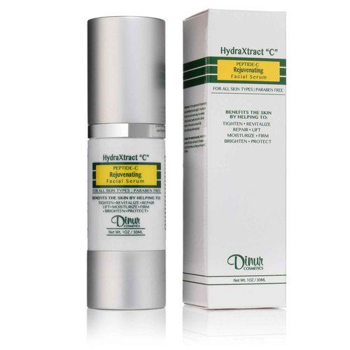 Dinur Cosmetics HydraXtract"C" Rejuvenating Facial Serum Peptide-C Prevents Damaged Skin Fine Lines & Wrinkles Helps Rejuvenation Glow 1 oz. 30 ml