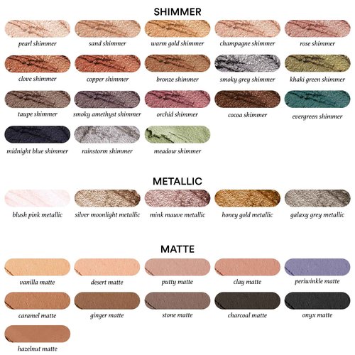 Julep Eyeshadow 101 Crème to Powder Waterproof Eyeshadow Stick 10 Piece Palette - Matte and Shimmer Finishes