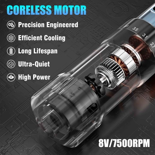 Tattoo Gun Kit for Professionals, Wireless Tattoo Pen Machine Set with 7 Strokes Length, 2pcs 1,600 mAh Battery for Artists Tattoos Supply (black-machine)