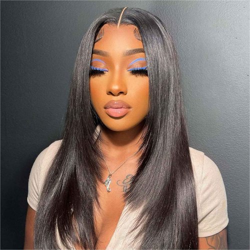 Ailwelia Wear and Go Glueless Bob Wig Human Hair 200% Density 5x5 HD Lace Closure Wigs For Black Women Glueless 5x5 Closure Wigs Human Hair Pre Plucked Bob Black Color 18 Inch