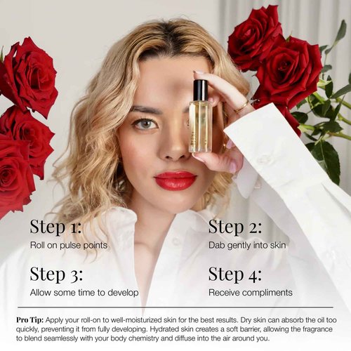 Riddle Ex Roll-On Perfume Made in USA - Premium Rollerball Fragrance for Women with Cardamom, Sandalwood, Rose, and Musk - Long-Lasting Alcohol-Free Gentle on Skin - Ideal for Daily Use and Travel