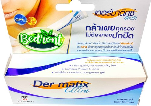 Bedront Special Advanced Formula Thai Der-matix Ultra Silicone Gel for Cosmetic Improvement of Keloids, Surgical, Burn & Hypertrophic Scars (5 grams)