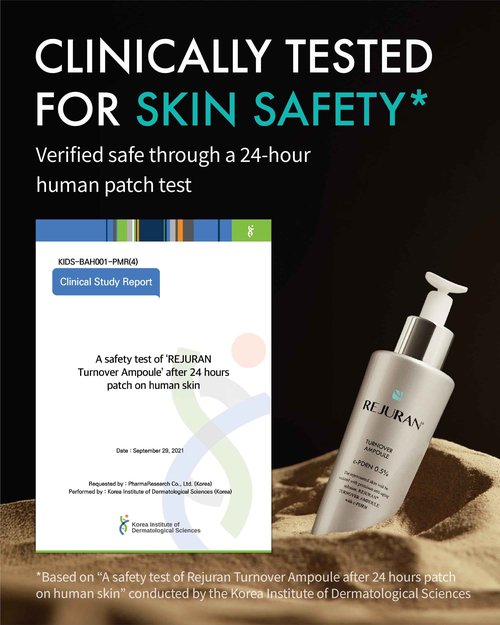 REJURAN® Turnover Ampoule, c-PDRN® [Larger Size] - Original Salmon DNA PDRN Face Serum for Rejuvenation, Firming, Hydration & Youthful Glow, Smooths Skin Texture. Korean Skincare (1.69 fl oz)