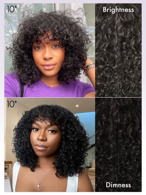 LUVME HAIR Cruly Wig Human Hair Short Wig