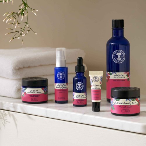 Neal's Yard Wild Rose Beauty Balm, Featuring Rosehip Oil, Hemp Seed & Shea Butter, Nourishing & Exfoliating Cleanser, Vegetarian Approved, Cruelty-Free, 50g