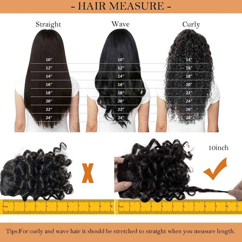 Anrosa Human Curly Hair Natural Black 1B Double Weft Water Wave Curly Clip ins Extensions for Black Women Clip on Wave Hair Extension 22 Inch 120 Gram
