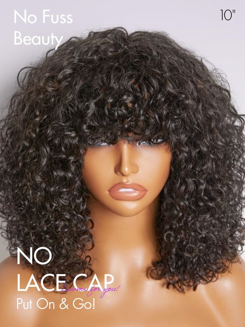 LUVME HAIR Cruly Wig Human Hair Short Wig