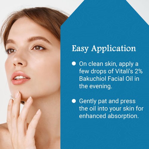 Vitali Premium 2% Bakuchiol Facial Oil: Premium Natural Retinol Alternative for Age and Wrinkle Reduction, and Soothing Irritated Skin, Boosts Copper Peptide Absorption- 1 fl. oz.