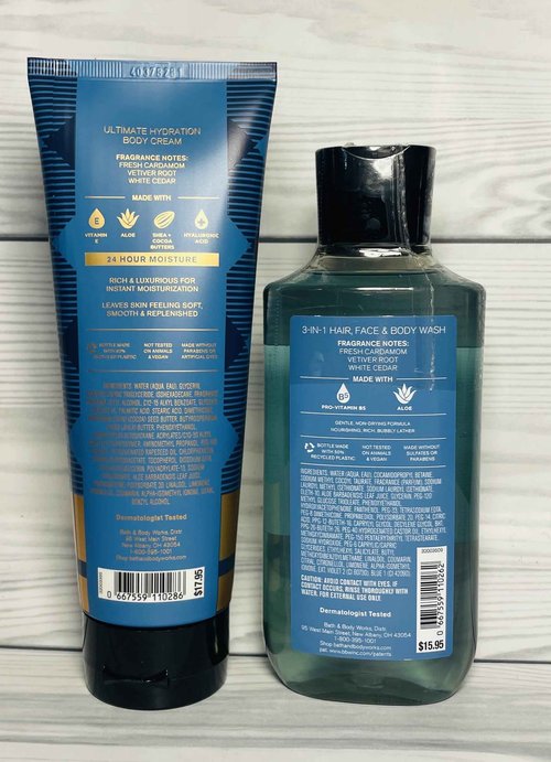 Bath & Body Works Gingham Hero Ultimate Hydration Body Cream and Body Gel Wash 2 Piece Set