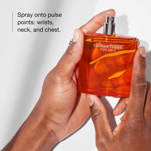 Clinique Happy For Men Eau de Toilette Cologne Spray | Notes of Kaffir Lime + Mandarin | Cologne for Men, 3.4 Fl Oz