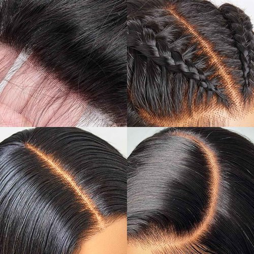 WPRWPR Body Wave Lace Front Wigs Human Hair Pre Plucked 180% Density 13x6 HD Transparent Frontal Wigs Human Hair for Women Natural Black Color 24 Inch