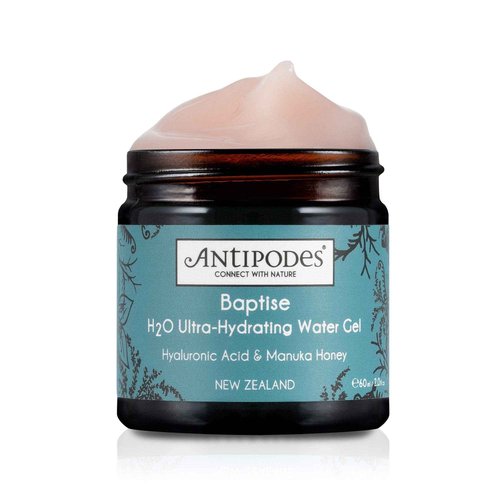ANTIPODES Baptise H2O Ultra-Hydrating Water Gel Moisturizer ? Plant-based Hyaluronic Acid & Manuka Honey ? Hydrating Moisturizer ? Dry Skin, Dehydrated Skin & Most Skin Types ? 60ml, 2 fl. Oz